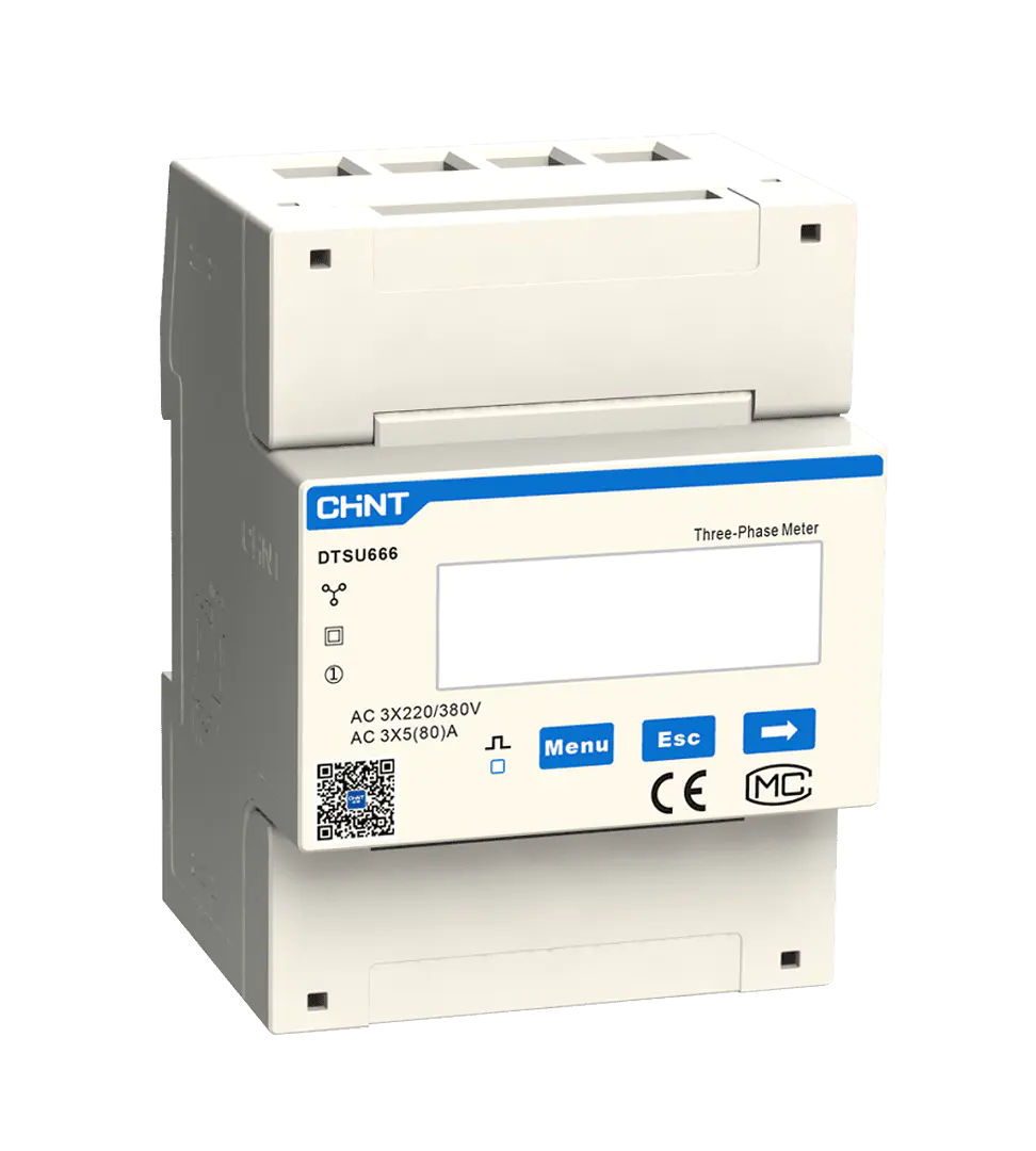 Счетчик электроэнергии смарт-метр CHiNT DTSU666 для трёхфазных инверторов Deye Счетчик электроэнергии смарт-метр CHiNT DTSU666 для трёхфазных инверторов Deye